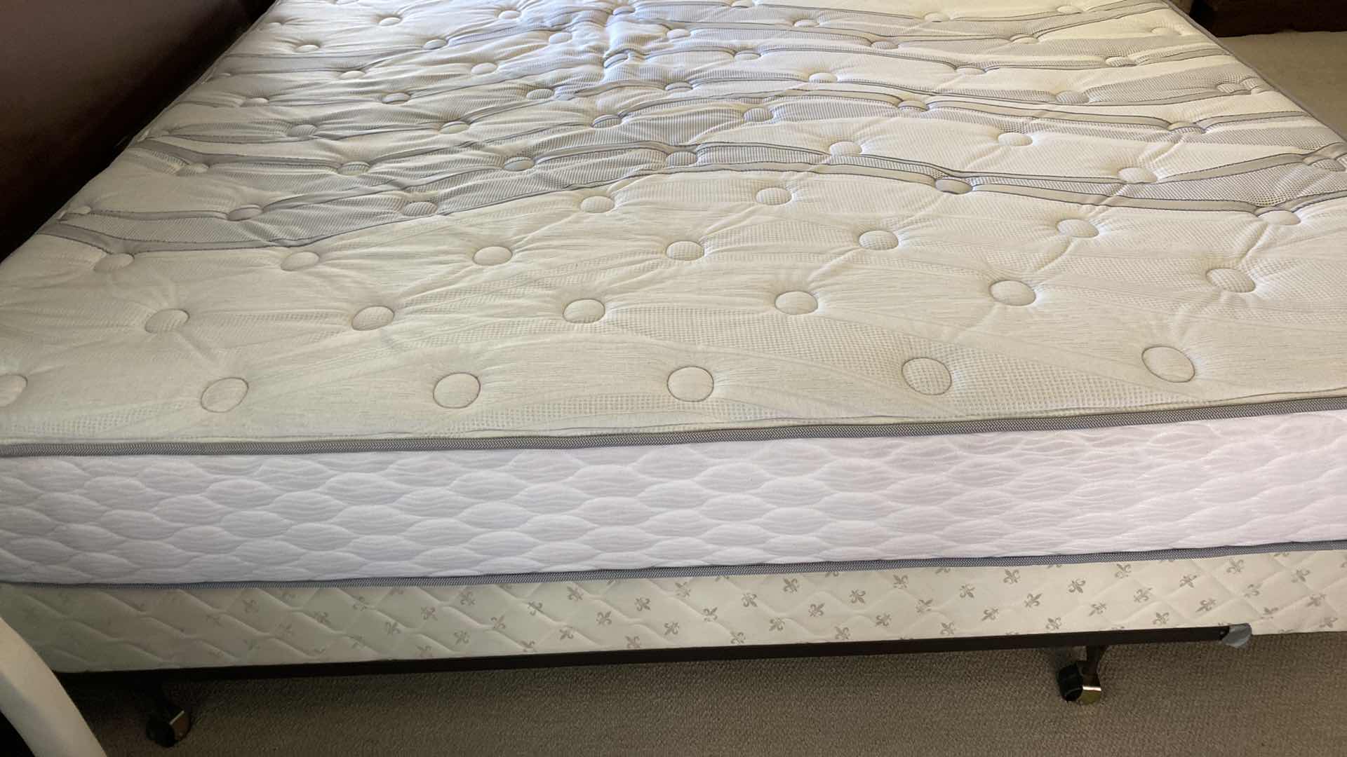 Photo 1 of CHERRY BED FRAME AND MATTRESS CA KING SERTA PERFECT SLEEPER HEADBOARD 78“ x 87“