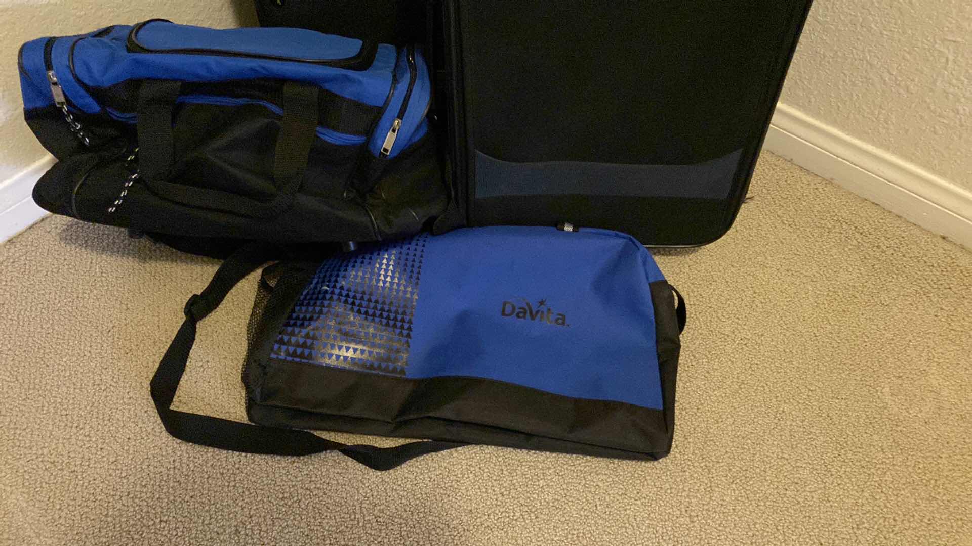 Photo 1 of 2 CARRY ON sUITCASES  AND 2 BAGS