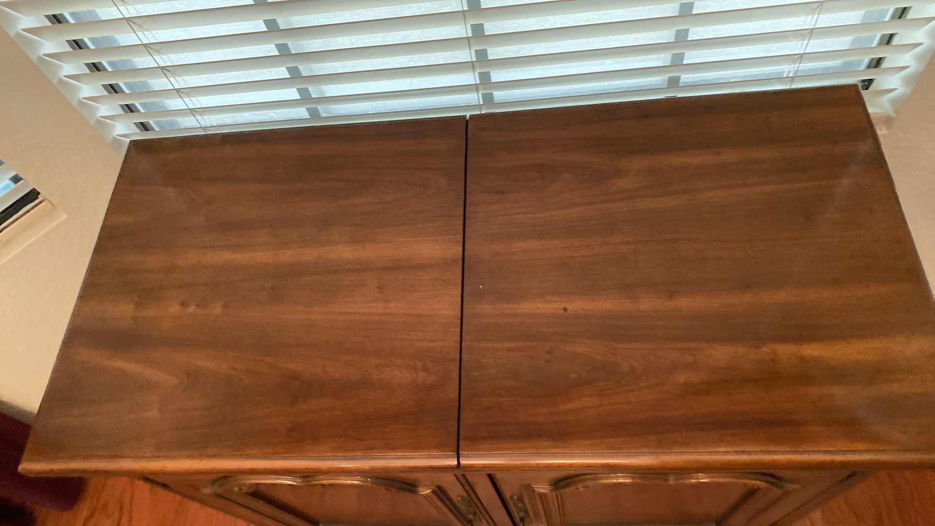 Photo 1 of WOOD BUFFET 39“ x 18“ H 30 1/2” TOP OPENS ( NEEDS NEW HINGES)