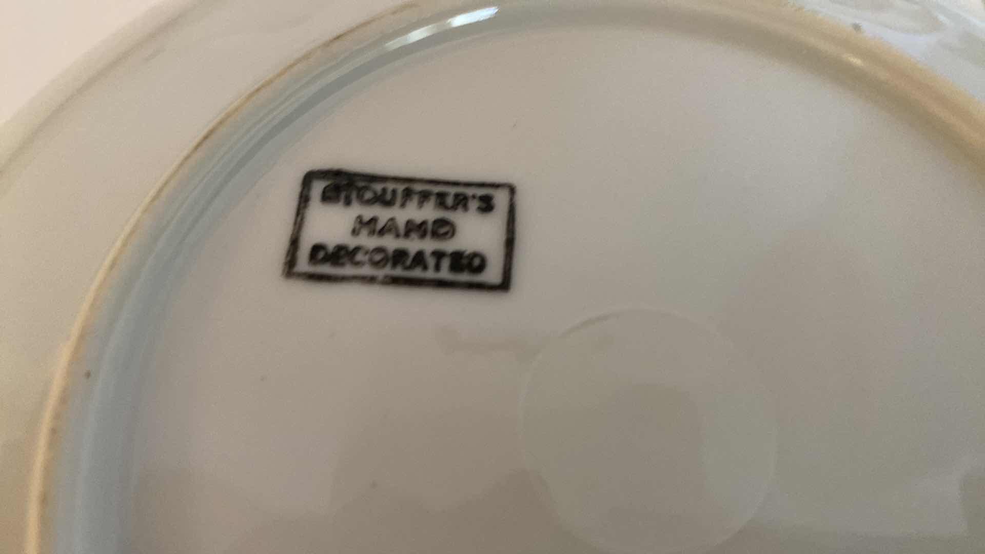Photo 1 of 6 STOUFFERS HAND PAINTED GOLD RIMMED 6 1/2” DISHES AND NIPPON CREAM AND SUGAR