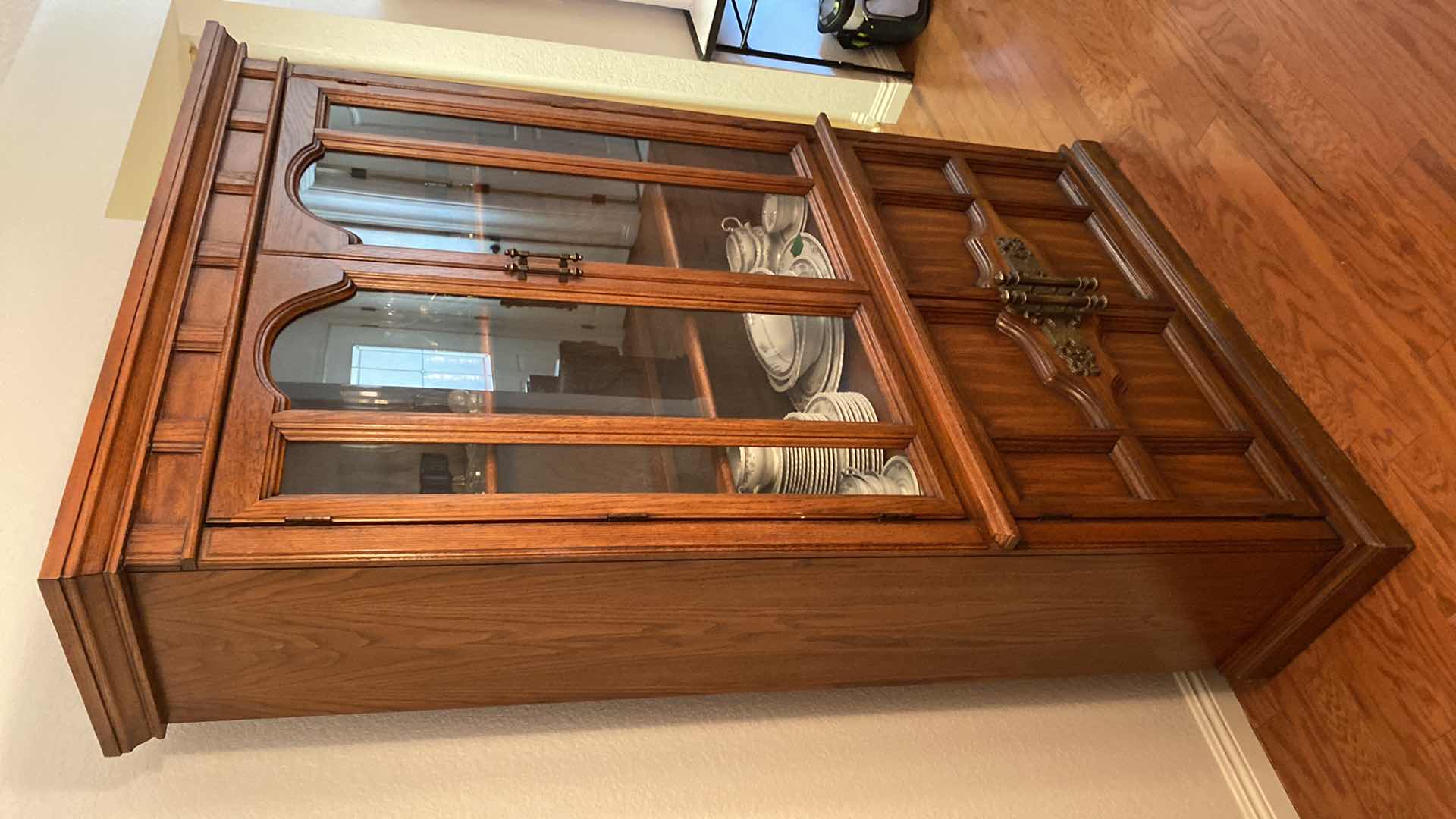 Photo 3 of OAK CHINA DISPLAY CABINET 47“ x 16“ H 75”