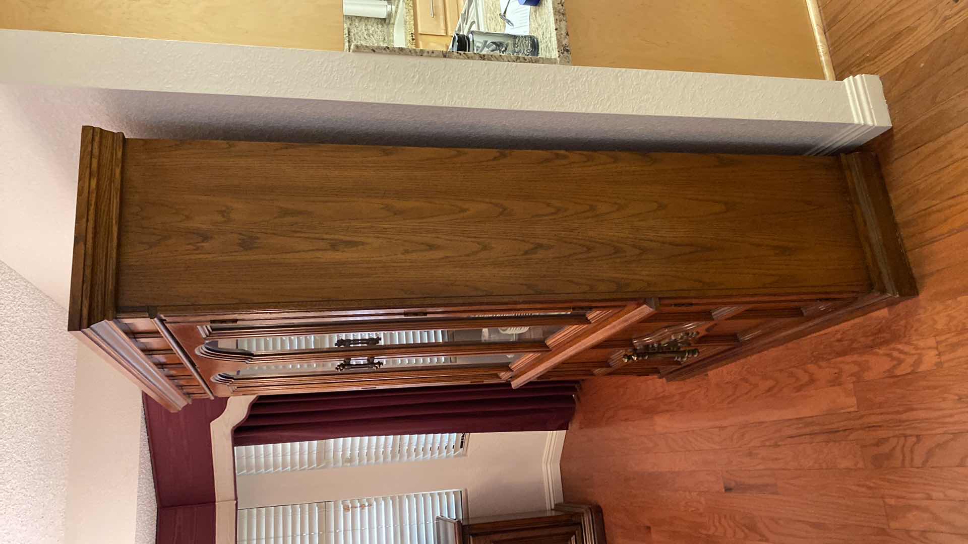 Photo 2 of OAK CHINA DISPLAY CABINET 47“ x 16“ H 75”