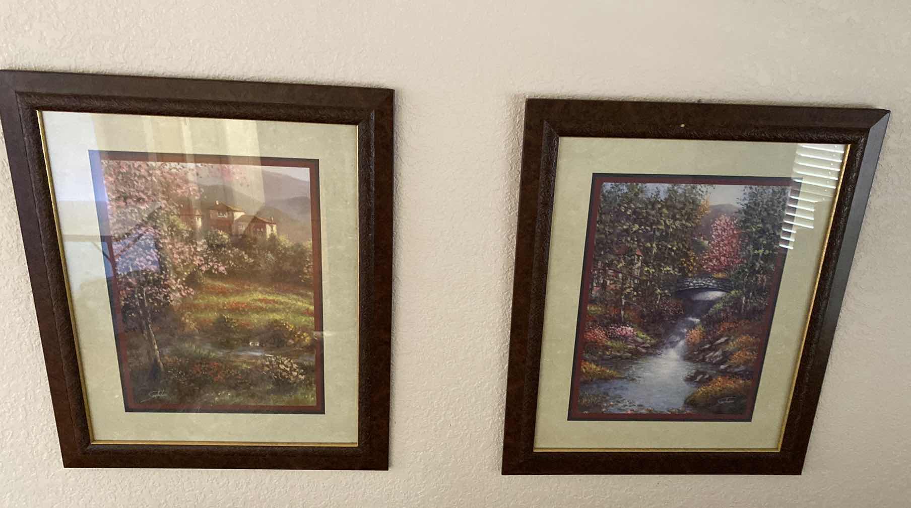 Photo 1 of PAIR OF FRAMED SIGNED PRINTS LANDSCAPE ARTWORK 19” x 23 1/2”
