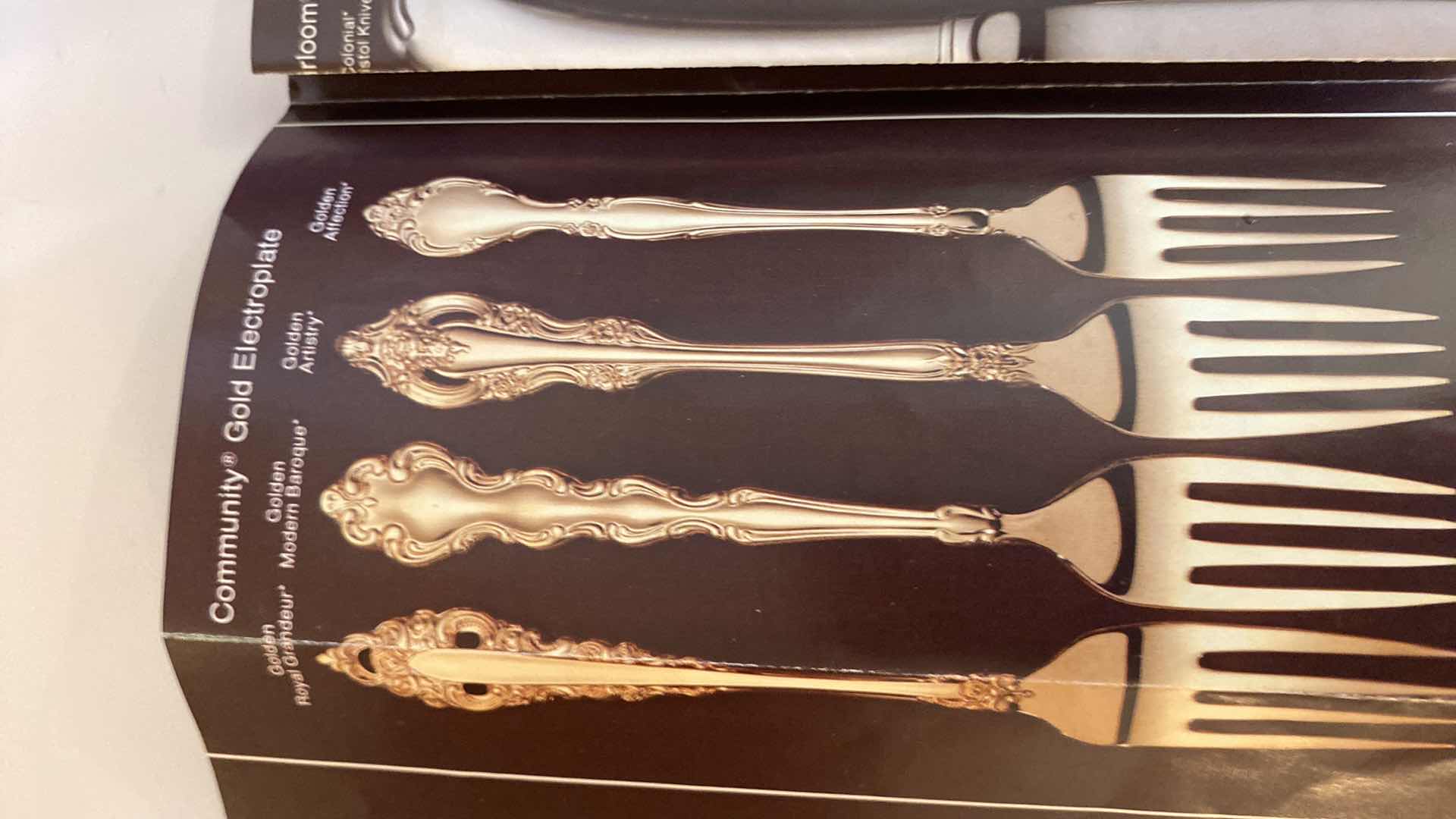 Photo 6 of COMMUNITY GOLD ELECTROPLATE SERVICE FOR 12 PATTERN GOLDEN ROYAL GRANDEAUB WITH SERVING PIECES