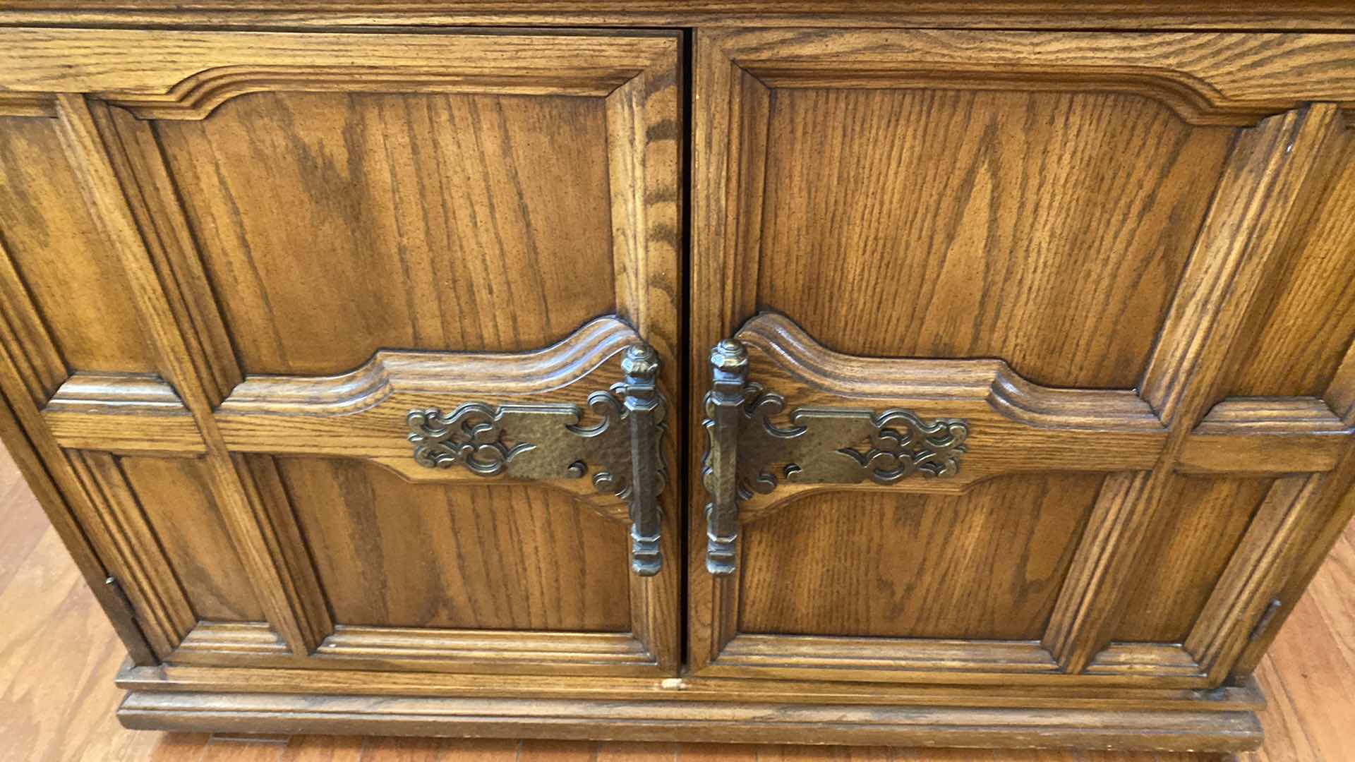 Photo 1 of VINTAGE OAK BAR CART CLOSED MEASUREMENT 42“ x 18 1/2“ H 30”