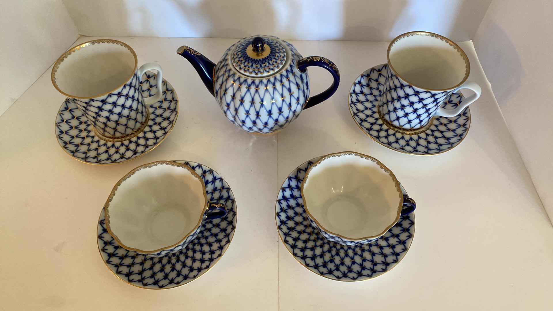 Photo 1 of 10 PIECE GOLD RIMMED HOT BEVERAGE HAND DECORATED ST PETERSBURG RUSSIA