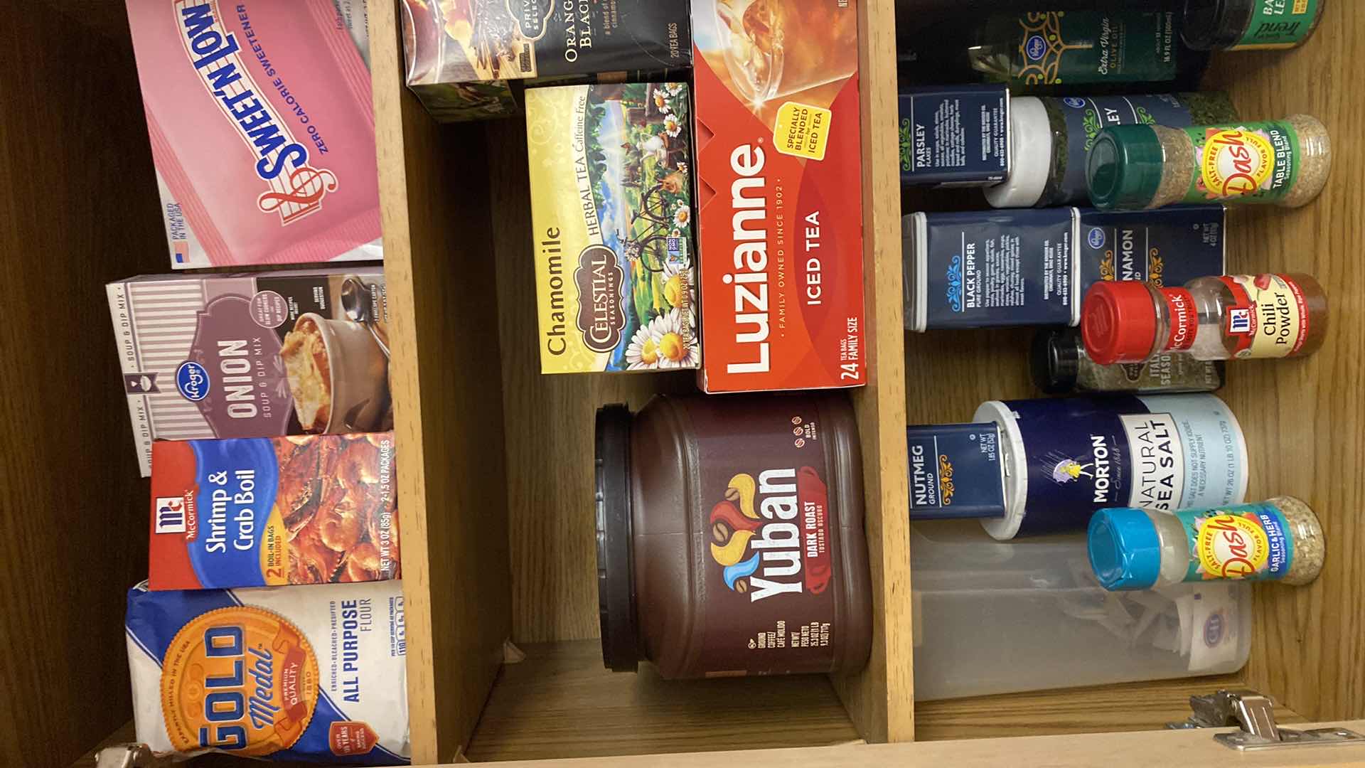 Photo 1 of CONTENTS OF KITCHEN CABINET SPICES TEA AND SUNDRIES