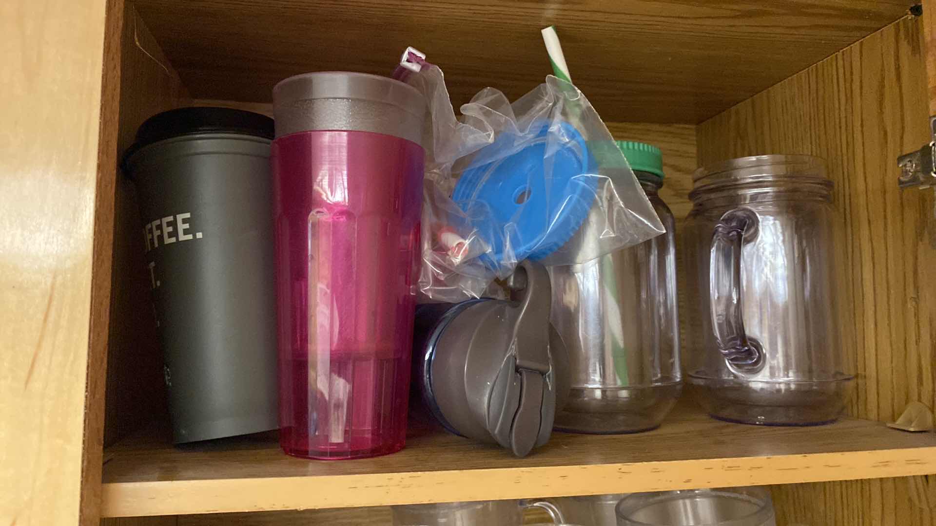 Photo 4 of CONTENTS OF KITCHEN CABINET CORELLE DISHES , GLASSWARE AND INSULATED CUPS