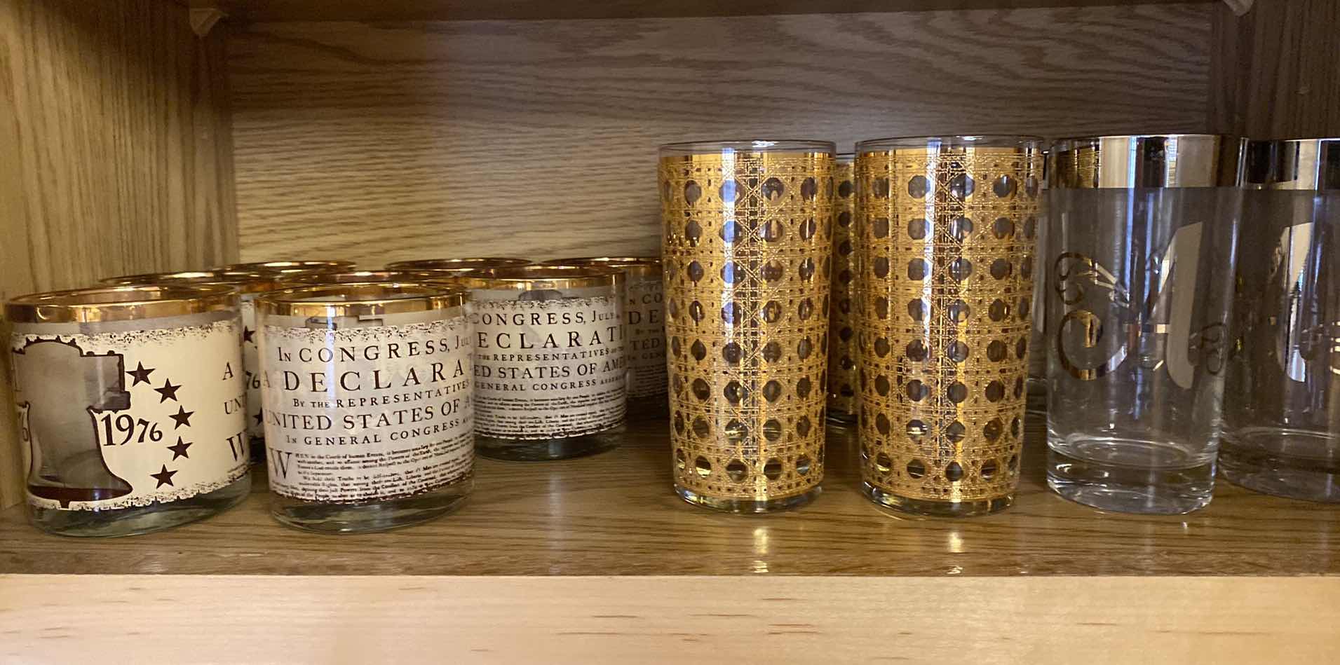 Photo 1 of BARWARE - GOLD RIMMED AND SILVER RIMMED