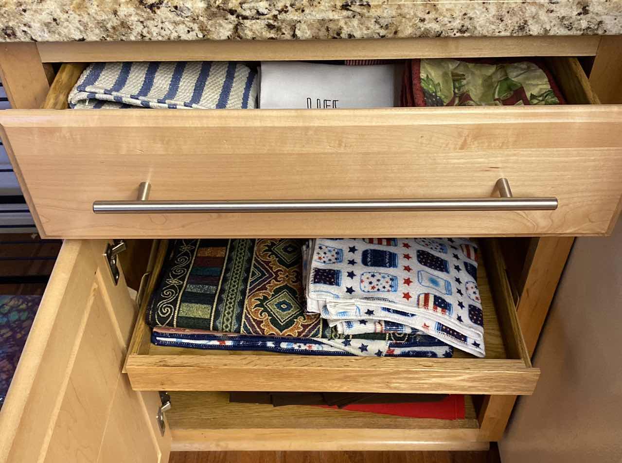 Photo 1 of CONTENTS KITCHEN CABINETS DISHTOWELS AND LINENS