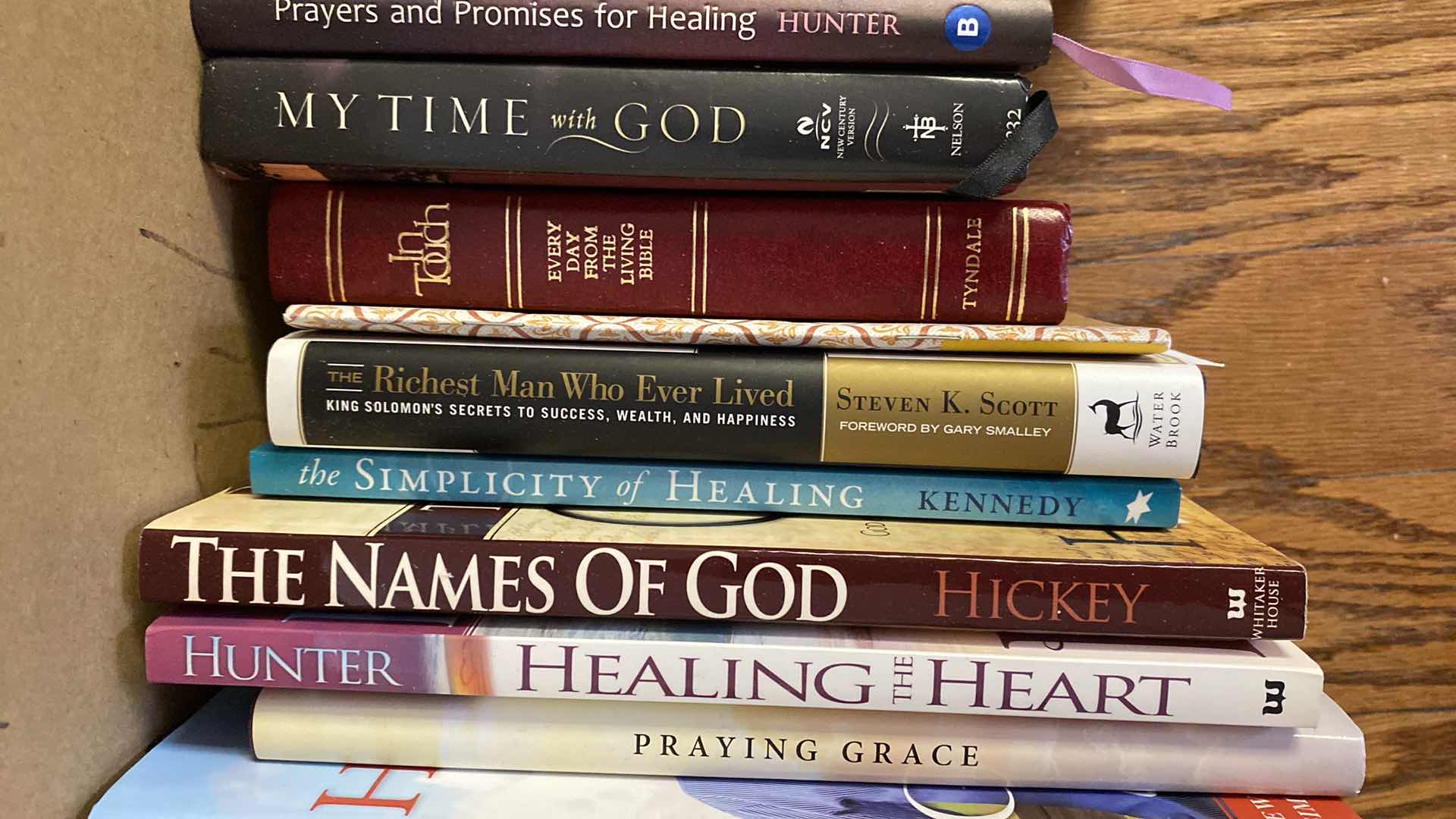 Photo 1 of 2 BOX OF RELIGIOUS BOOKS AND DVD’S