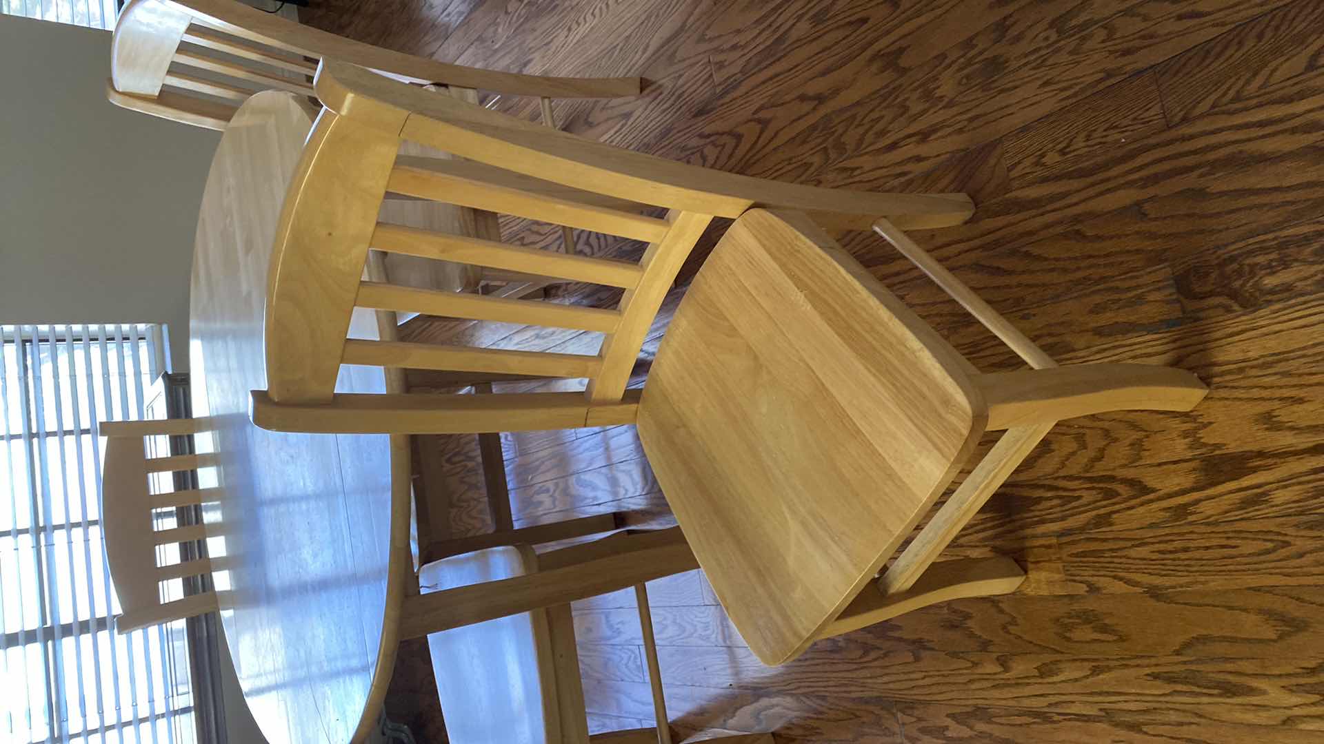 Photo 1 of MAPLE KITCHEN TABLE WITH 4 CHAIRS EXTENDED MEASUREMENTS 41” x 30”