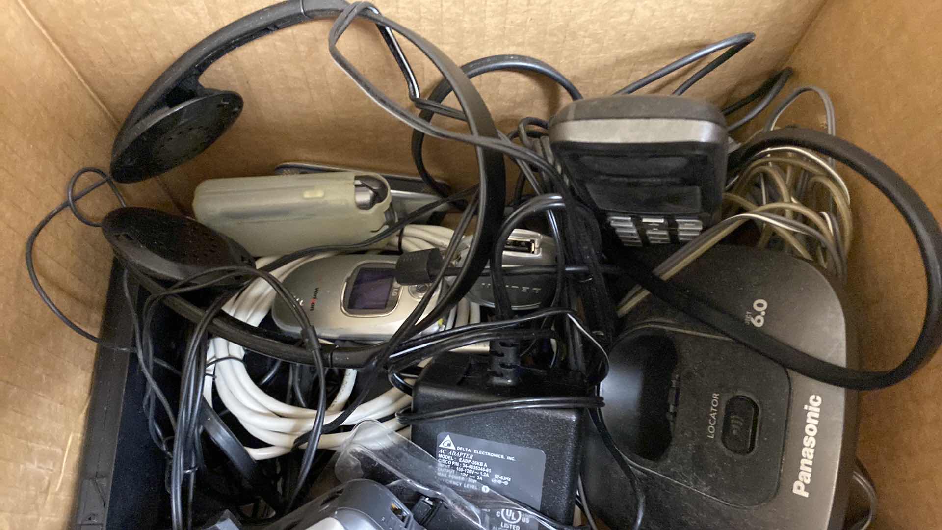 Photo 1 of BOX OF OLD PHONES WALKMAN AND MORE