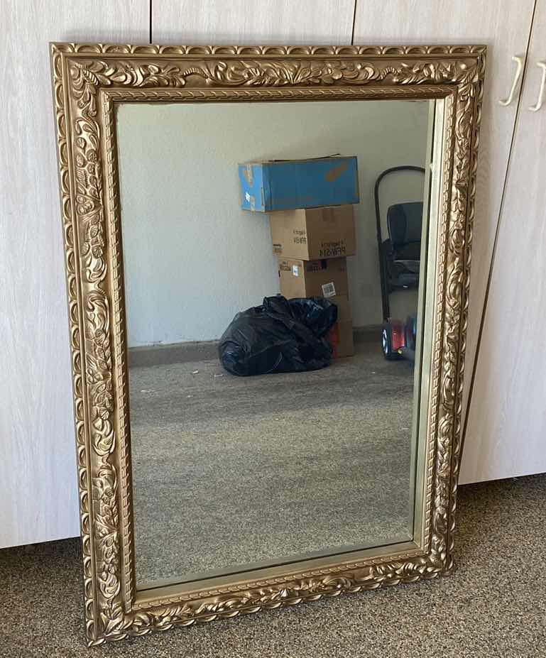 Photo 1 of RESIN FRAMED ORNATE MIRROR 35” x 50”