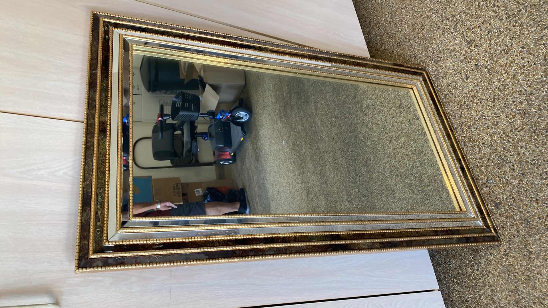 Photo 1 of WOOD ORNATE FRAMED MIRROR 25” x 43 1/2”