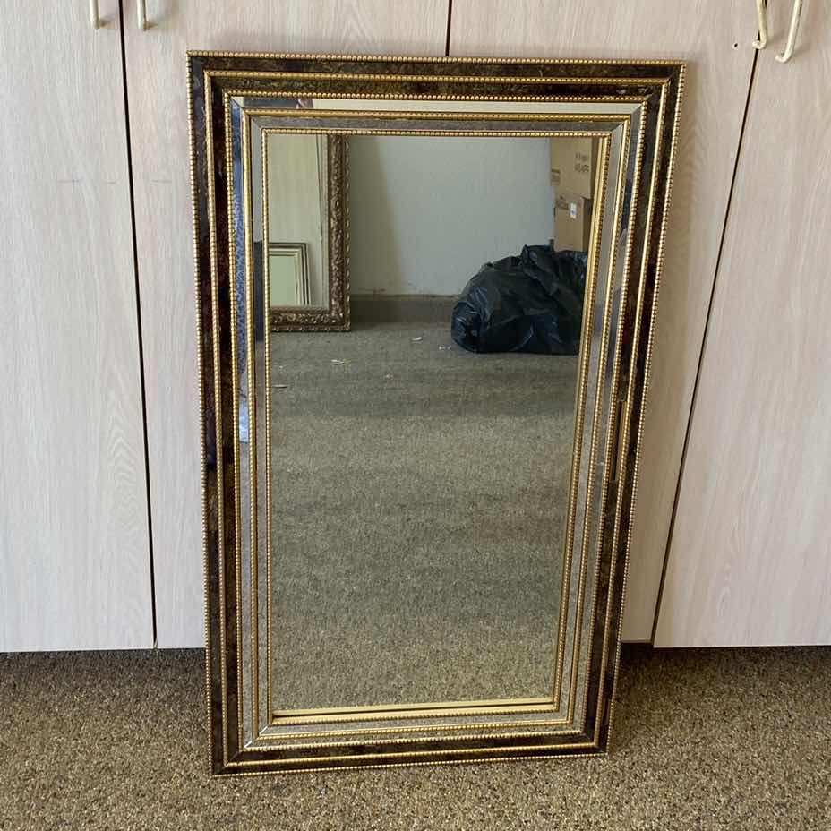 Photo 1 of WOOD ORNATE FRAMED MIRROR 25” x 43 1/2”