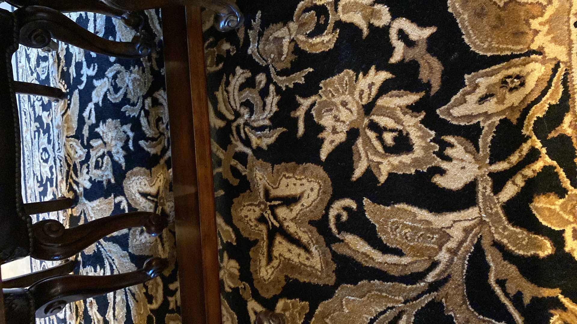 Photo 3 of HOME DECORATORS WOOL PILE CAMBRIDGE AREA RUG WITH LATEX BACKING AND COTTON CLOTH ORIGIN INDIA 8’ x 11’