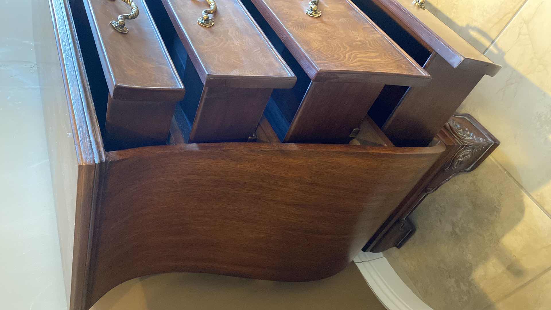 Photo 1 of 5 DRAWER WOOD BOMBAY CHEST 41“ x 19“ H 36”