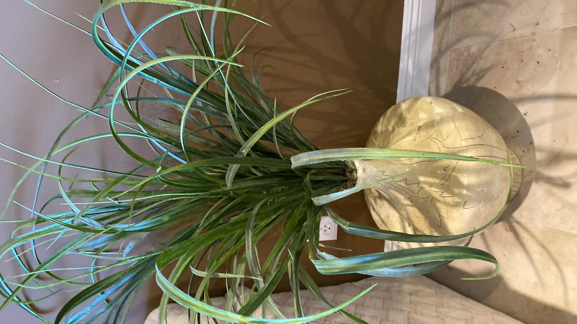 Photo 1 of FAUX PLANT IN CERAMIC VASE,  VASE H 19”