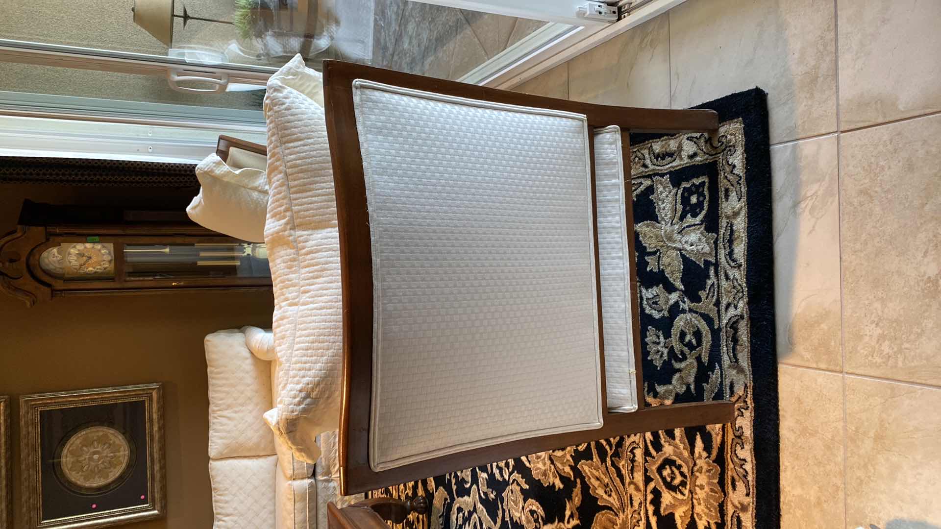 Photo 1 of DOLPHIN L OCCASIONAL CHAIRS CREME UPHOLSTERY 29 1/2 x 34” H 36” ( 2 available each sold separately)