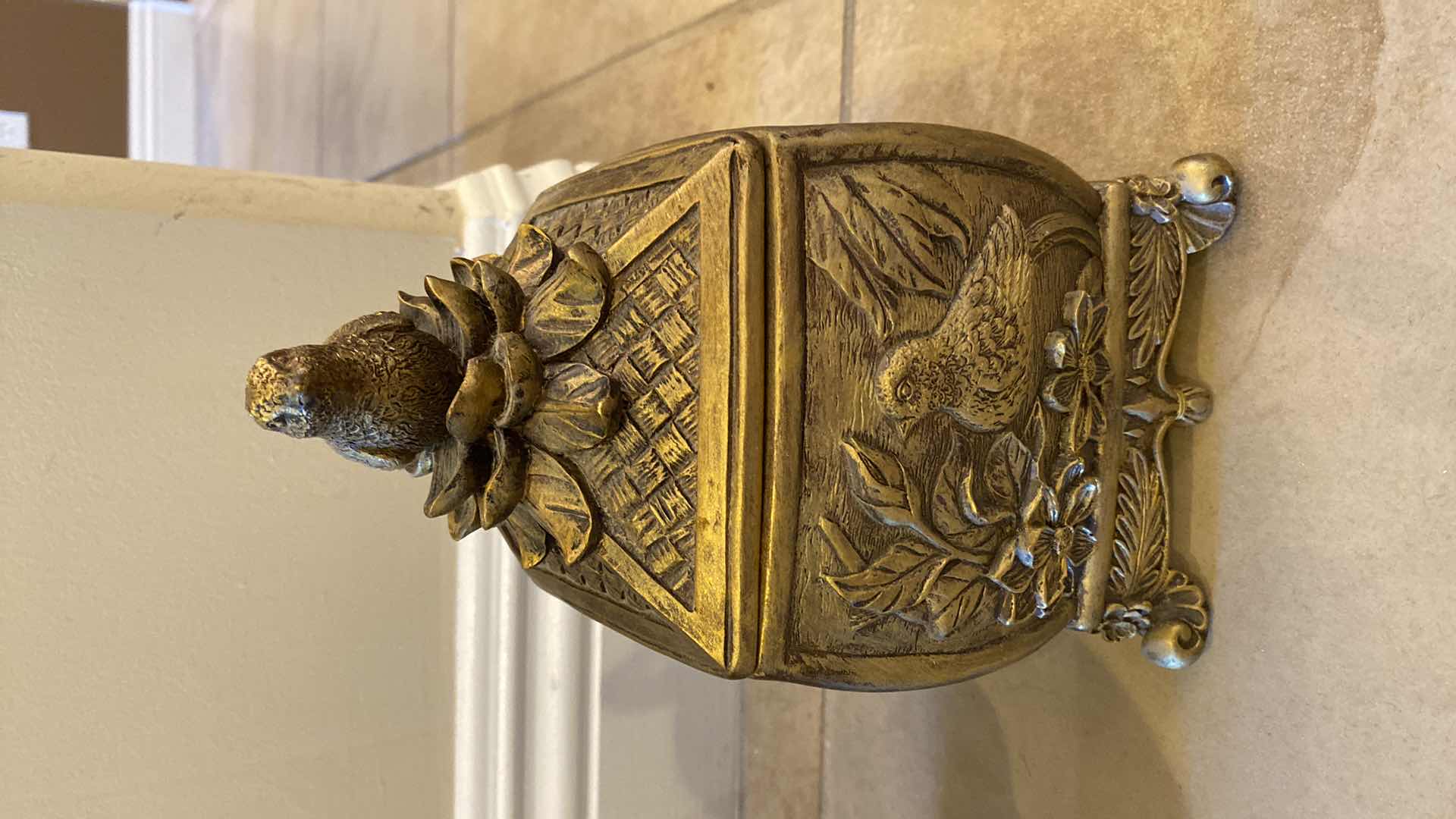 Photo 1 of PAIR OF COVERED URNS WITH LIDS LARGEST H 11 1/2”