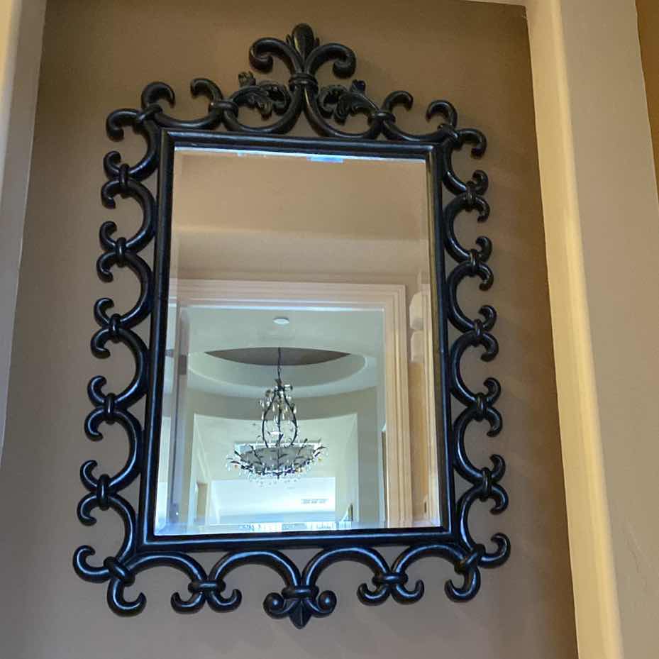 Photo 1 of BLACK RESIN FRAMED BEVELED MIRROR 35” x 56”