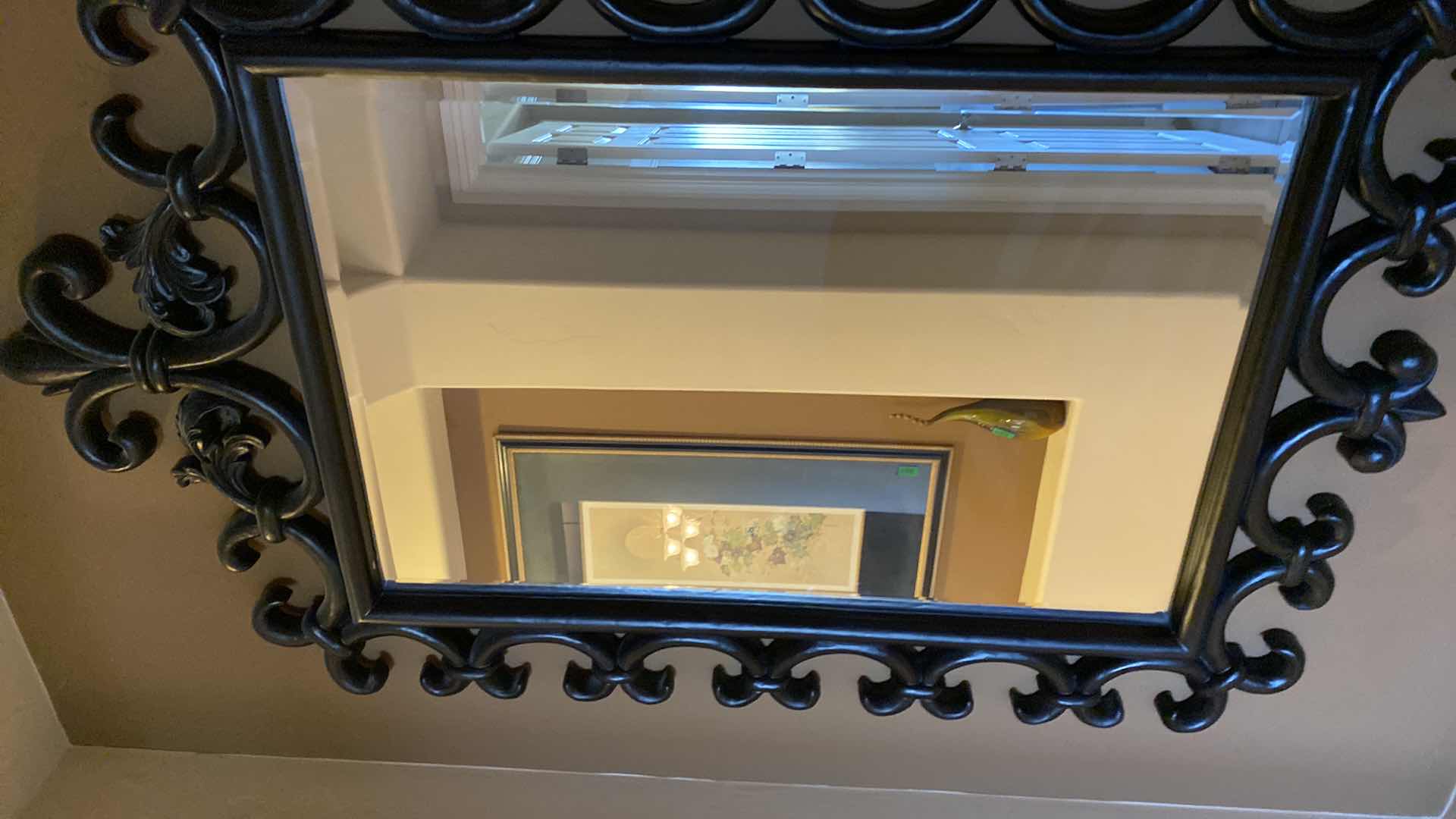 Photo 1 of BLACK RESIN FRAMED BEVELED MIRROR 35” x 56”