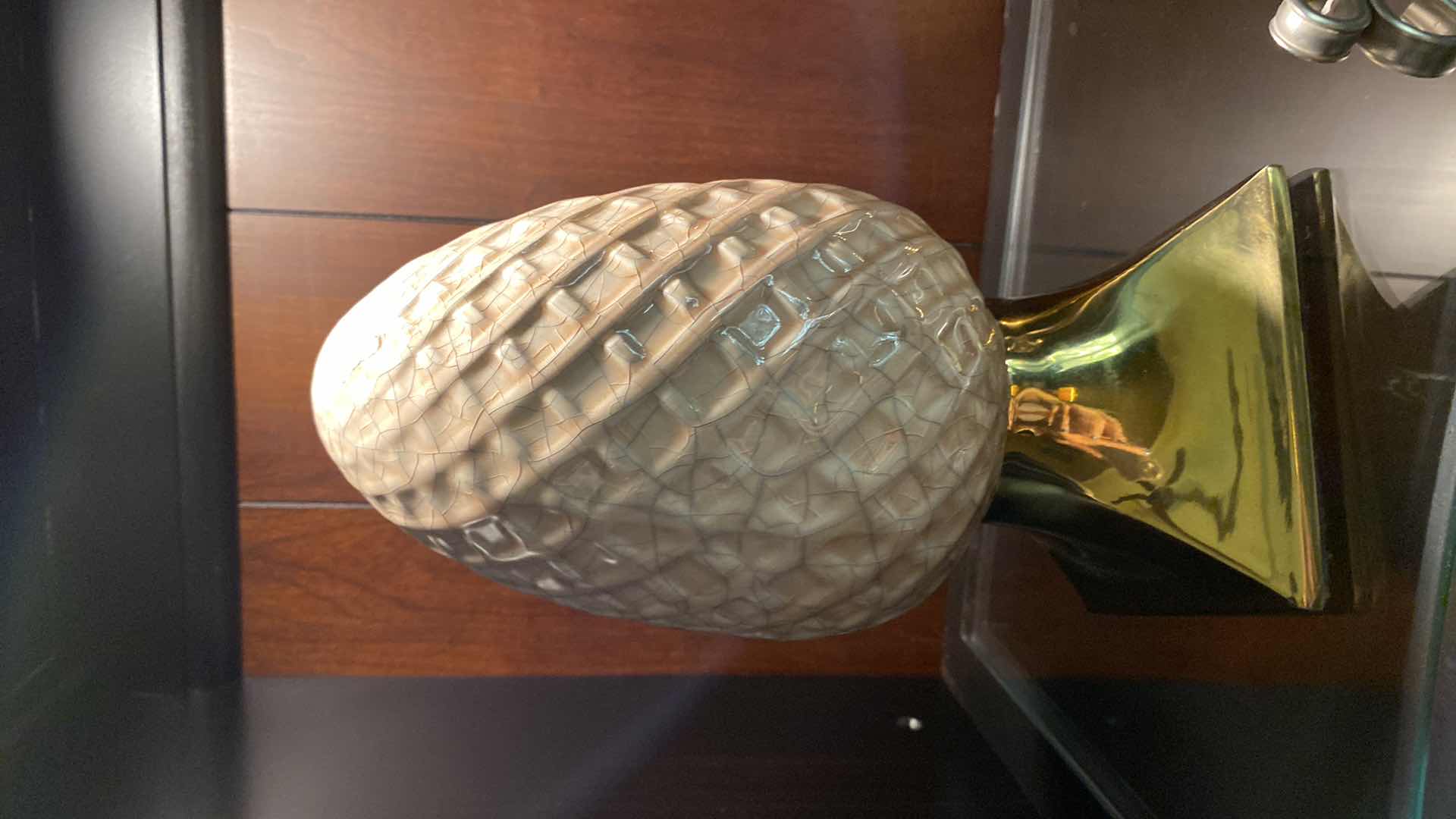 Photo 1 of BRASS AND CERAMIC DECOR H 10“