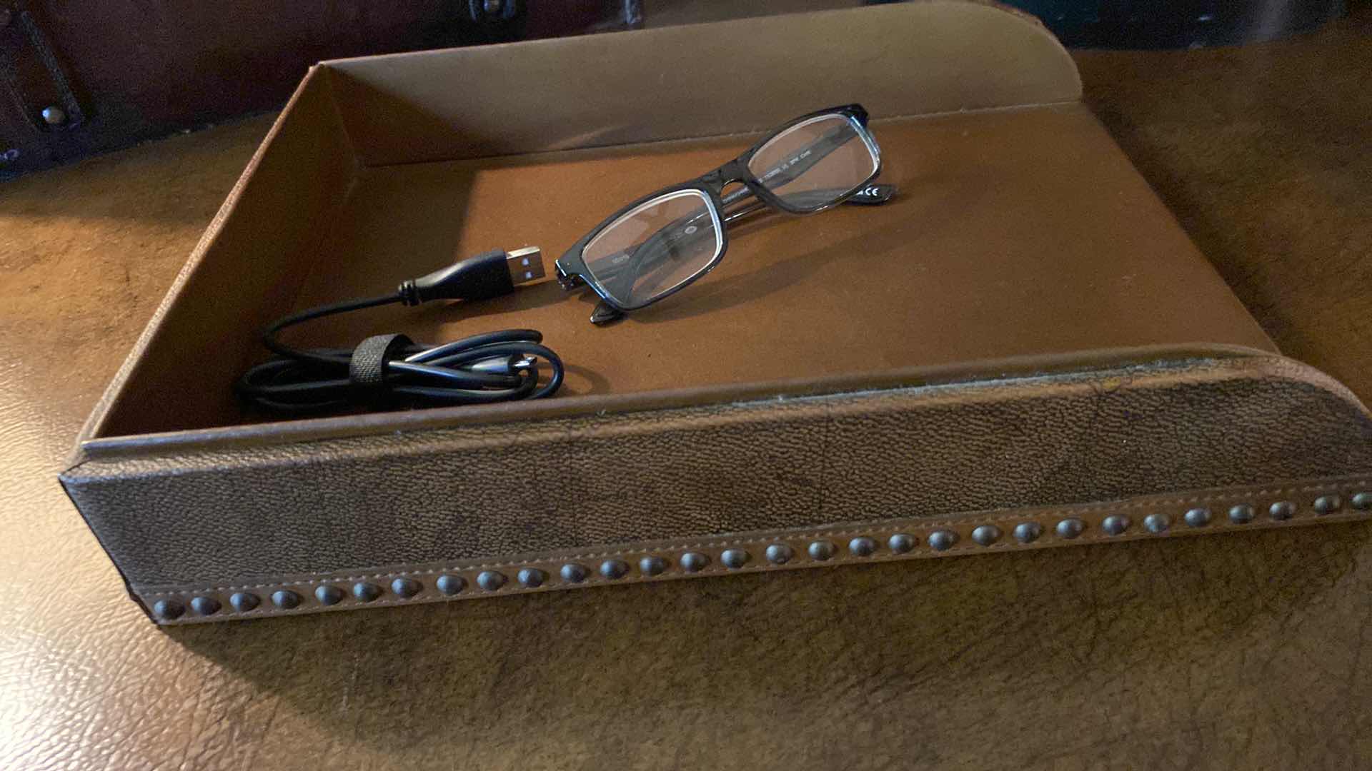 Photo 5 of FAUX LEATHER BOX 16” x 9” & DESK ACCESSORIES