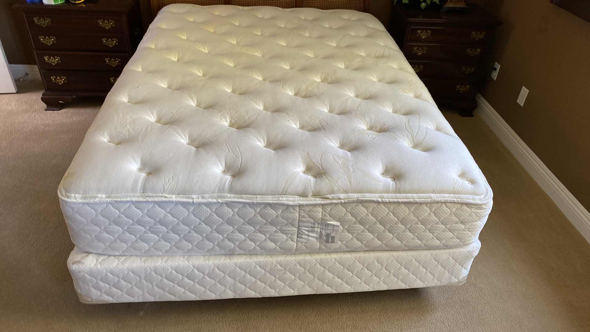 Photo 1 of KING KOIL QUEEN SIZE MATTRESS AND BOX SPRINGS AND BED FRAME 60” x 80” HEADBOARD SOLD SEPARATELY