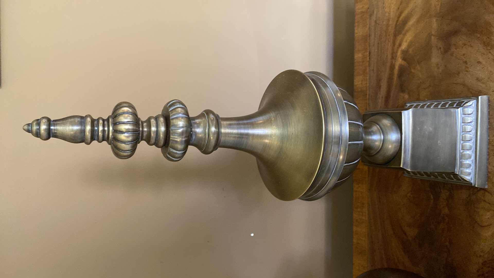 Photo 1 of HOME DECOR URN WITH LID AND BRASS KORBEL H 18 1/2”