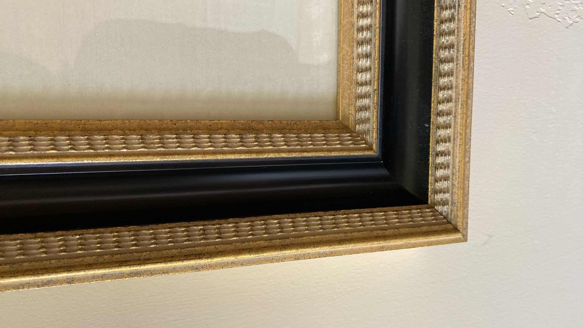 Photo 1 of FRAMED FLORAL PRINT SIGNED GUNN ARTWORK 44 1/2” x 36 1/2”