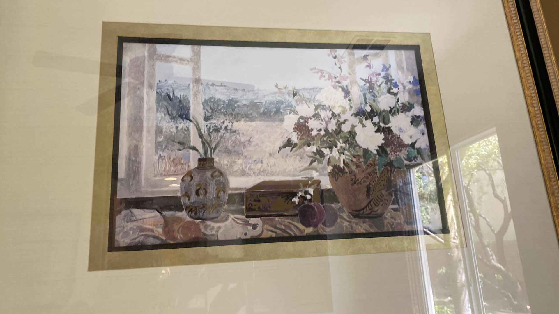 Photo 1 of WOOD FRAMED FLORAL PRINT ARTWORK  44 1/2” x 36 1/2”