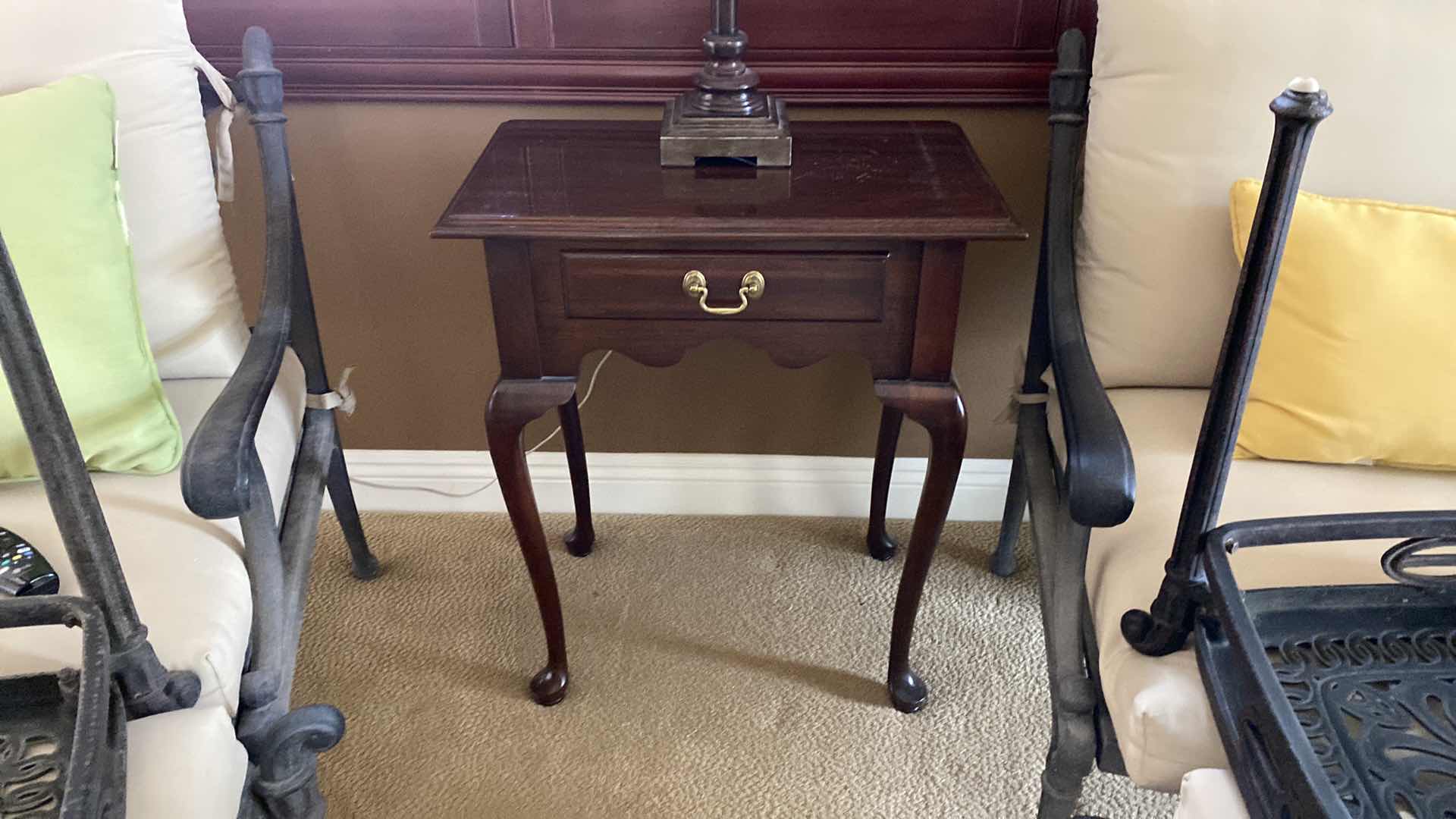 Photo 1 of ETHAN ALLEN CHERRY HALL TABLE 24“ x 15“ H 28”