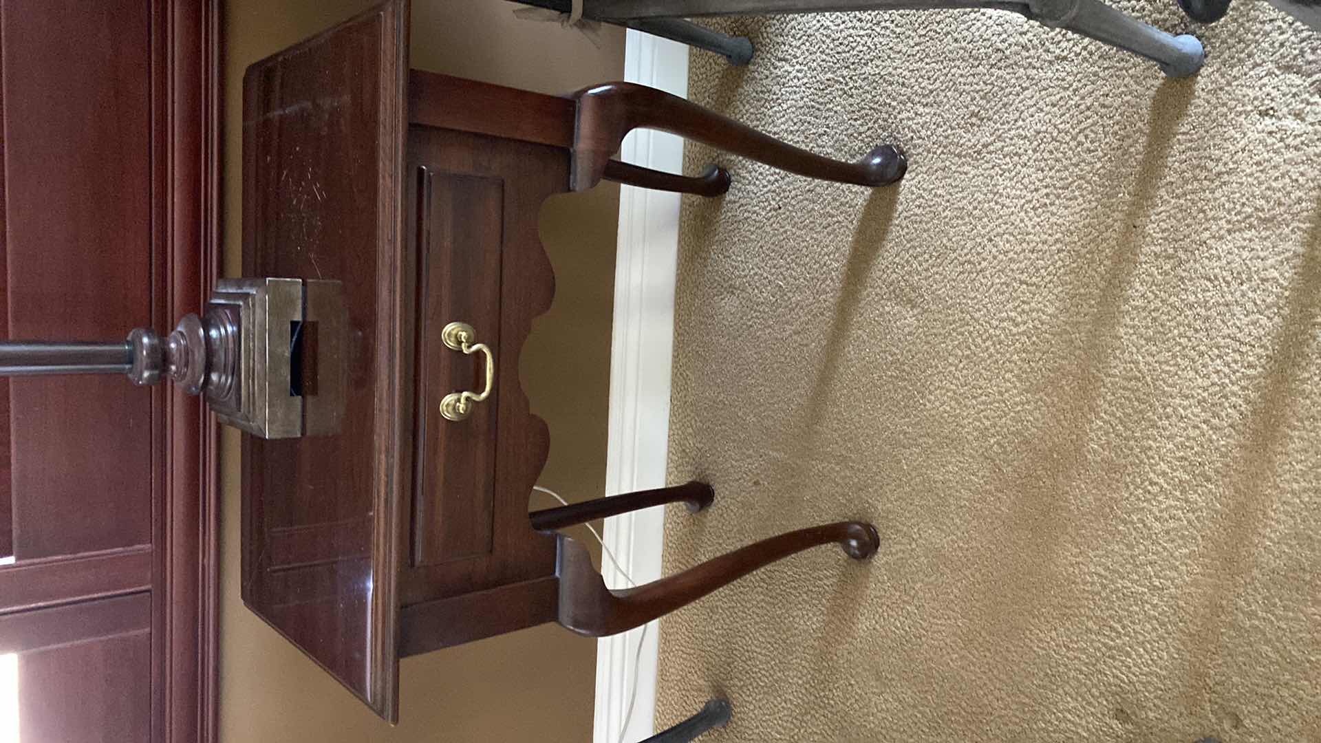 Photo 1 of ETHAN ALLEN CHERRY HALL TABLE 24“ x 15“ H 28”