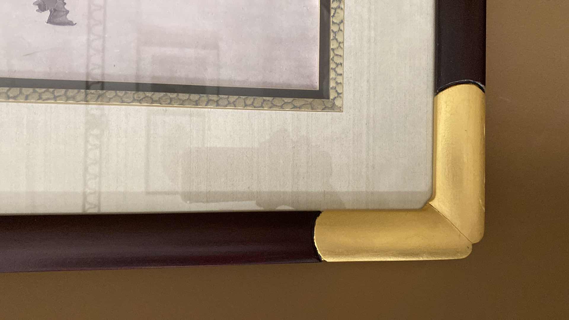 Photo 1 of FRAMED ASIAN DEER ARTWORK 32” x 30”