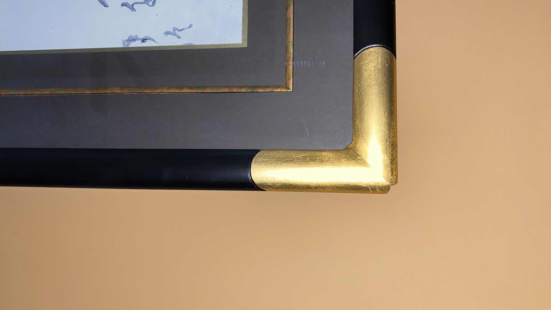 Photo 1 of FRAMED ASIAN FLORAL ARTWORK 33” x 34”