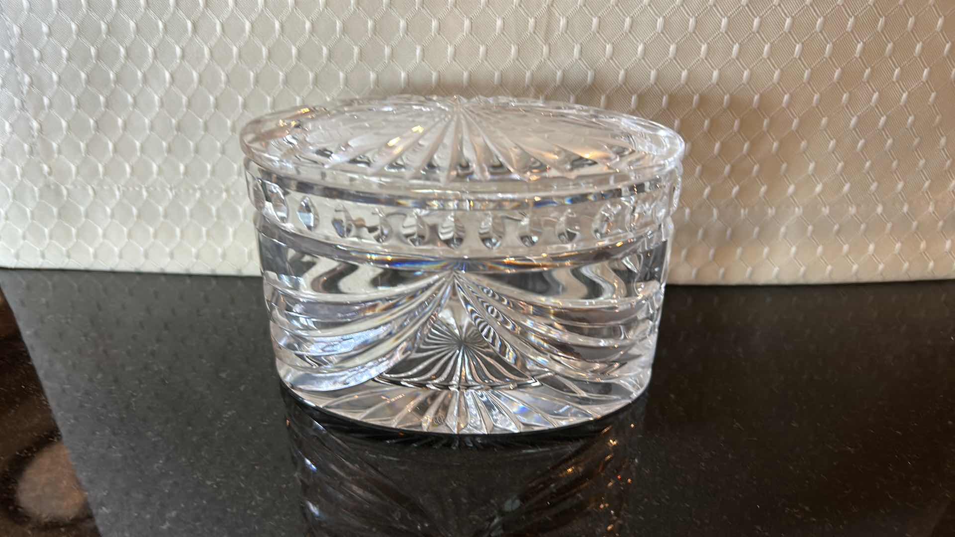 Photo 1 of CRYSTAL BOX, CLOCK AND CANDLE