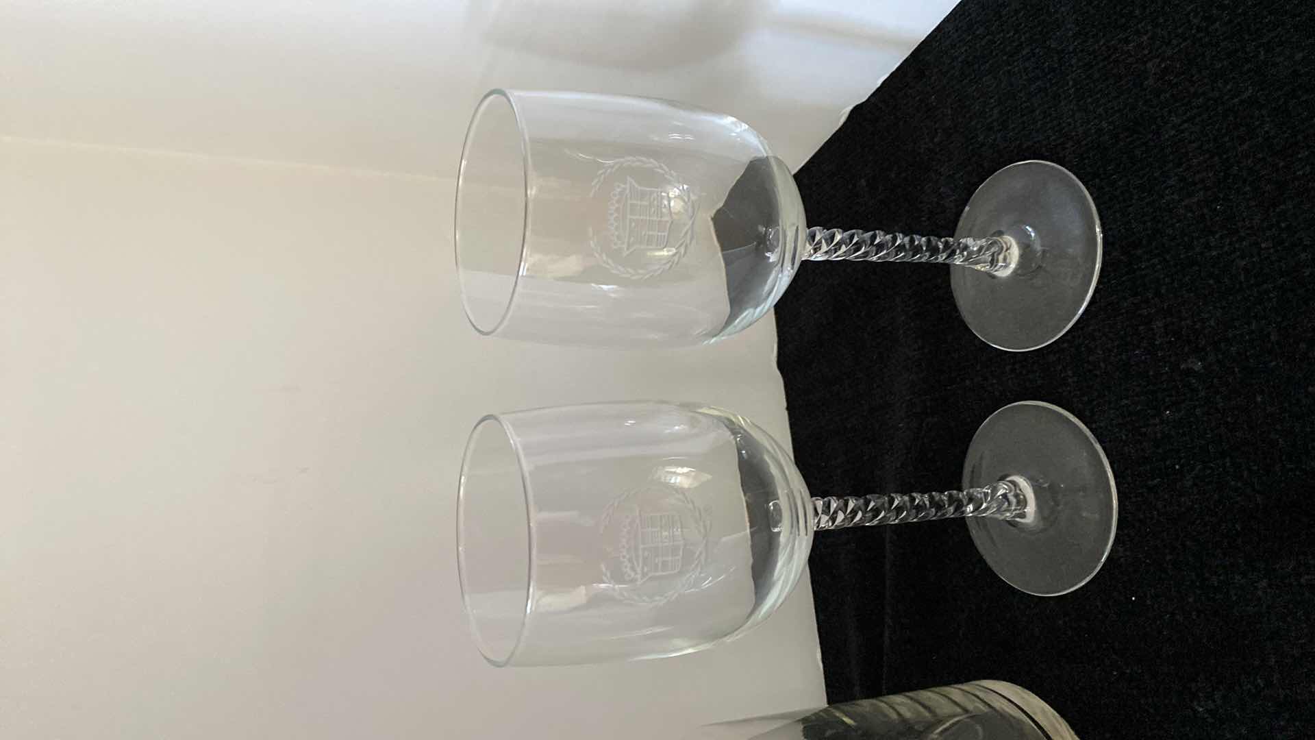 Photo 1 of CADILLAC DECANTER AND PAIR OF WINE GLASSES