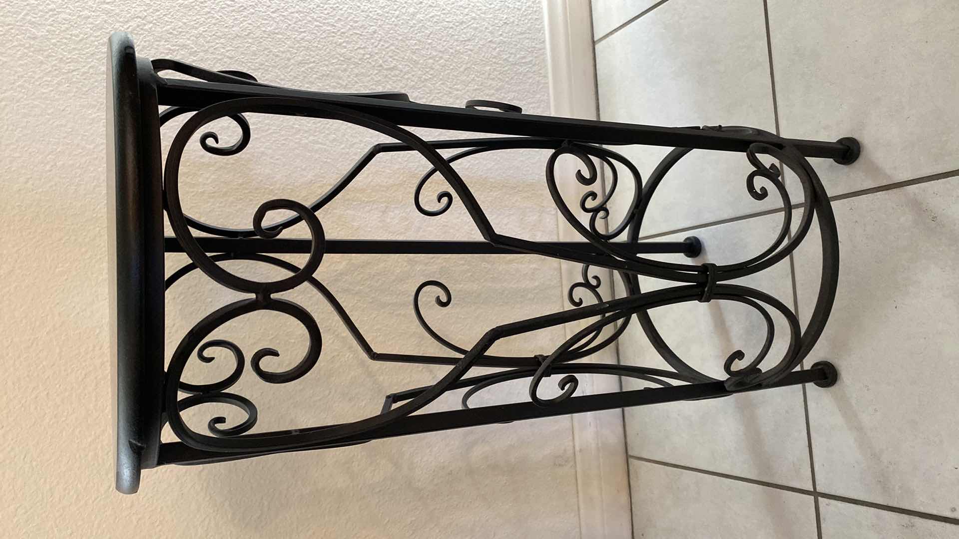 Photo 1 of BLACK ALUMINUM PLANT STAND 
11 1/2” x 26”