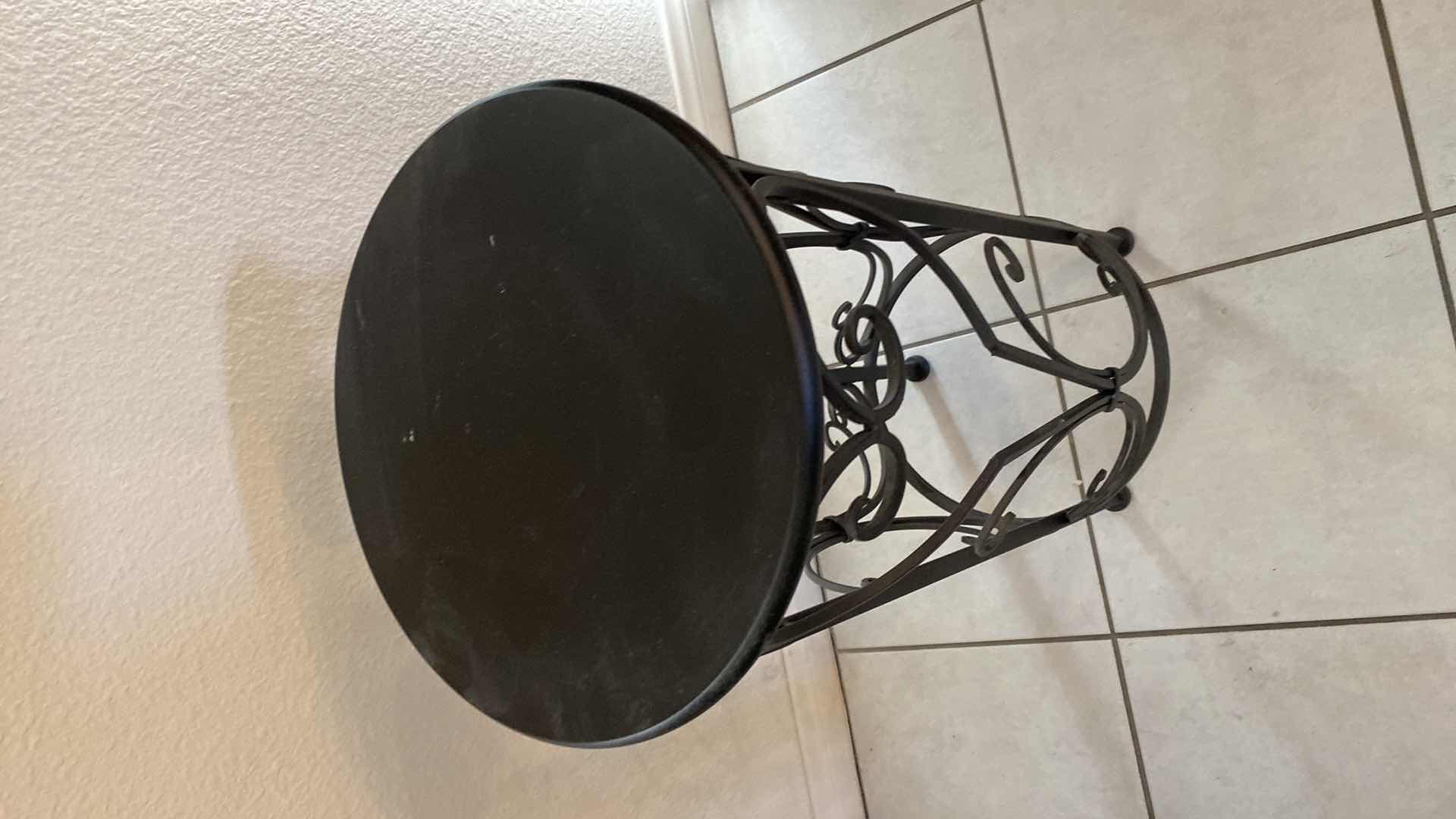 Photo 1 of BLACK ALUMINUM PLANT STAND 
11 1/2” x 26”