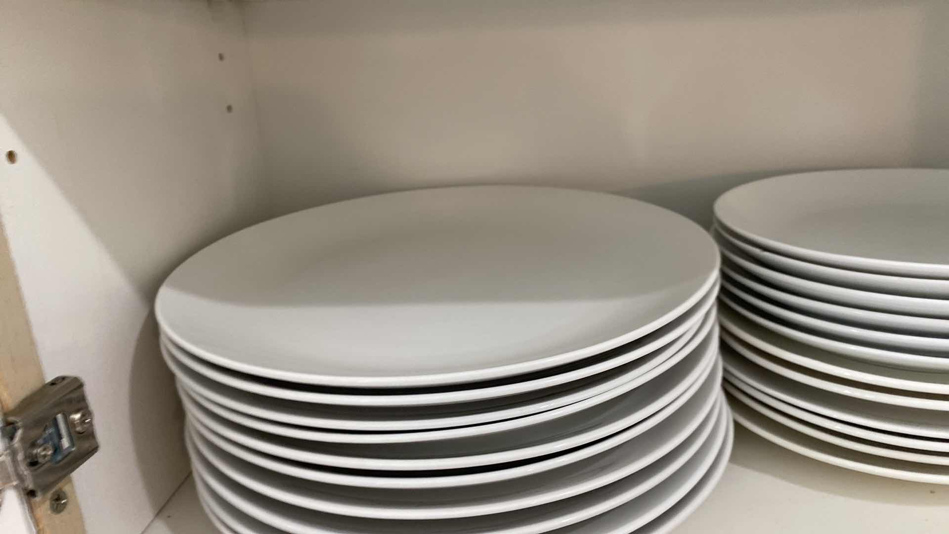 Photo 1 of CONTENTS OF KITCHEN CABINET - ASSORTED DISHES GLASSES AND MORE