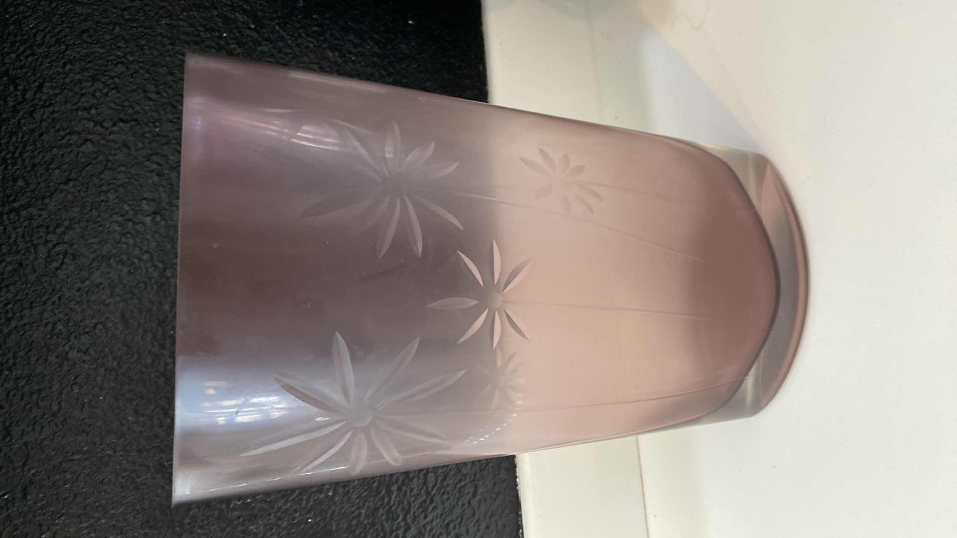 Photo 1 of COLORED GLASS VASES H 12”