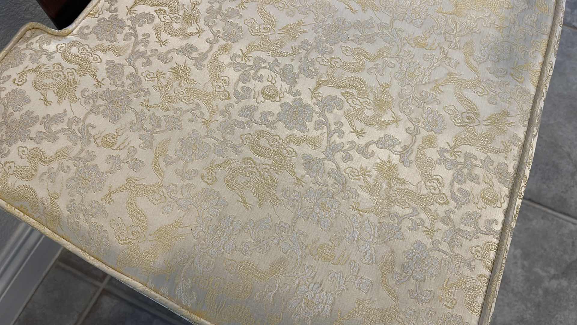 Photo 1 of 2-CHINESE DESIGN ROSEWOOD SIDE CHAIRS W PADS (SEE MATCHING TABLE)