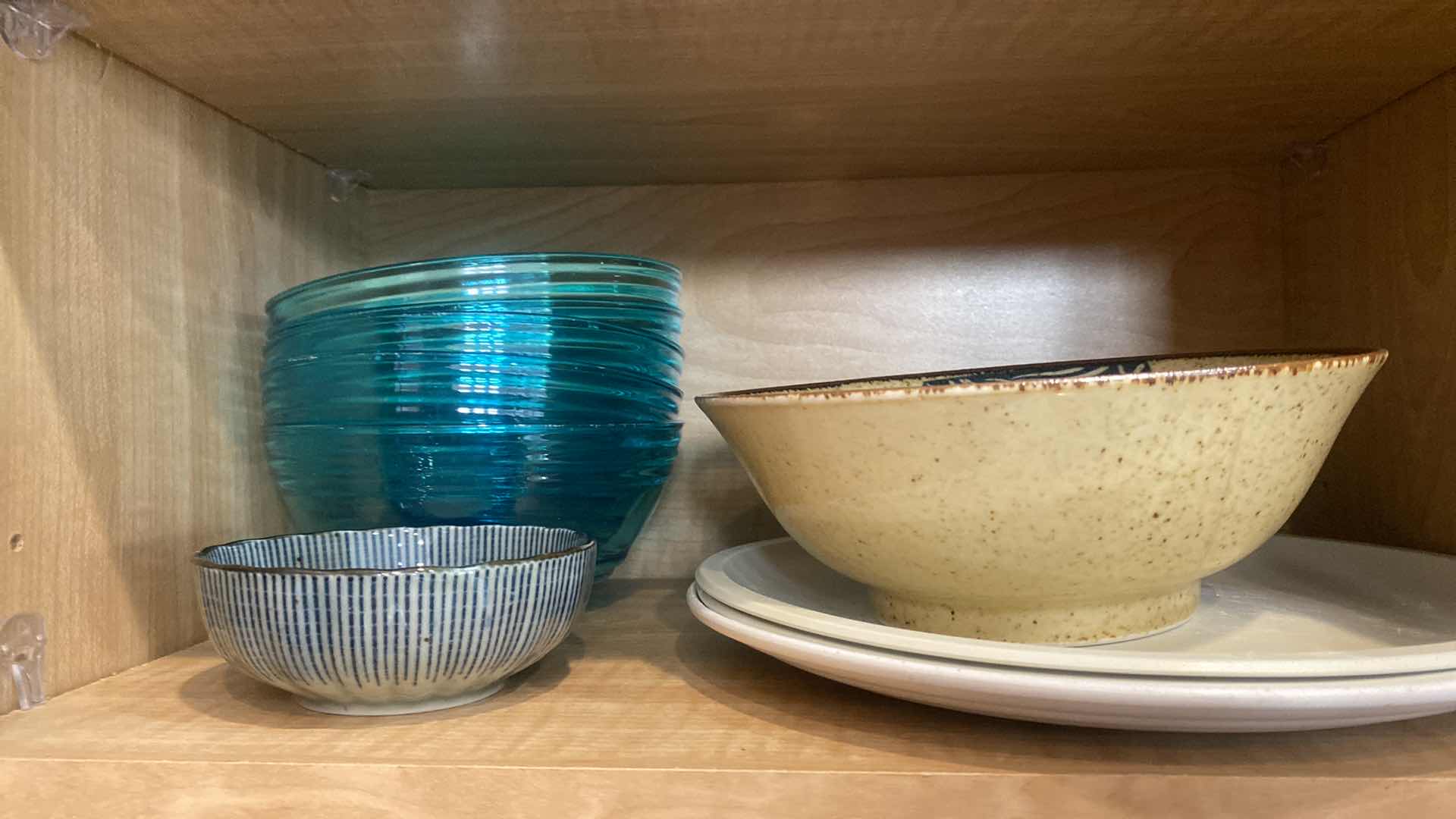 Photo 1 of CONTENTS OF KITCHEN CABINET - DISHES BOWLS