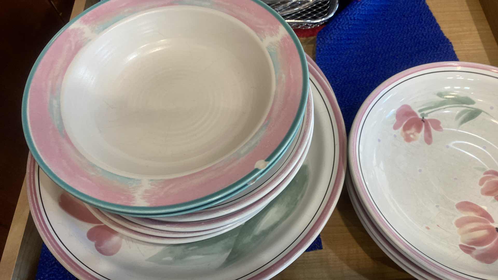 Photo 1 of CONTENTS OF KITCHEN CABINET - DISHES ON TOP SHELF