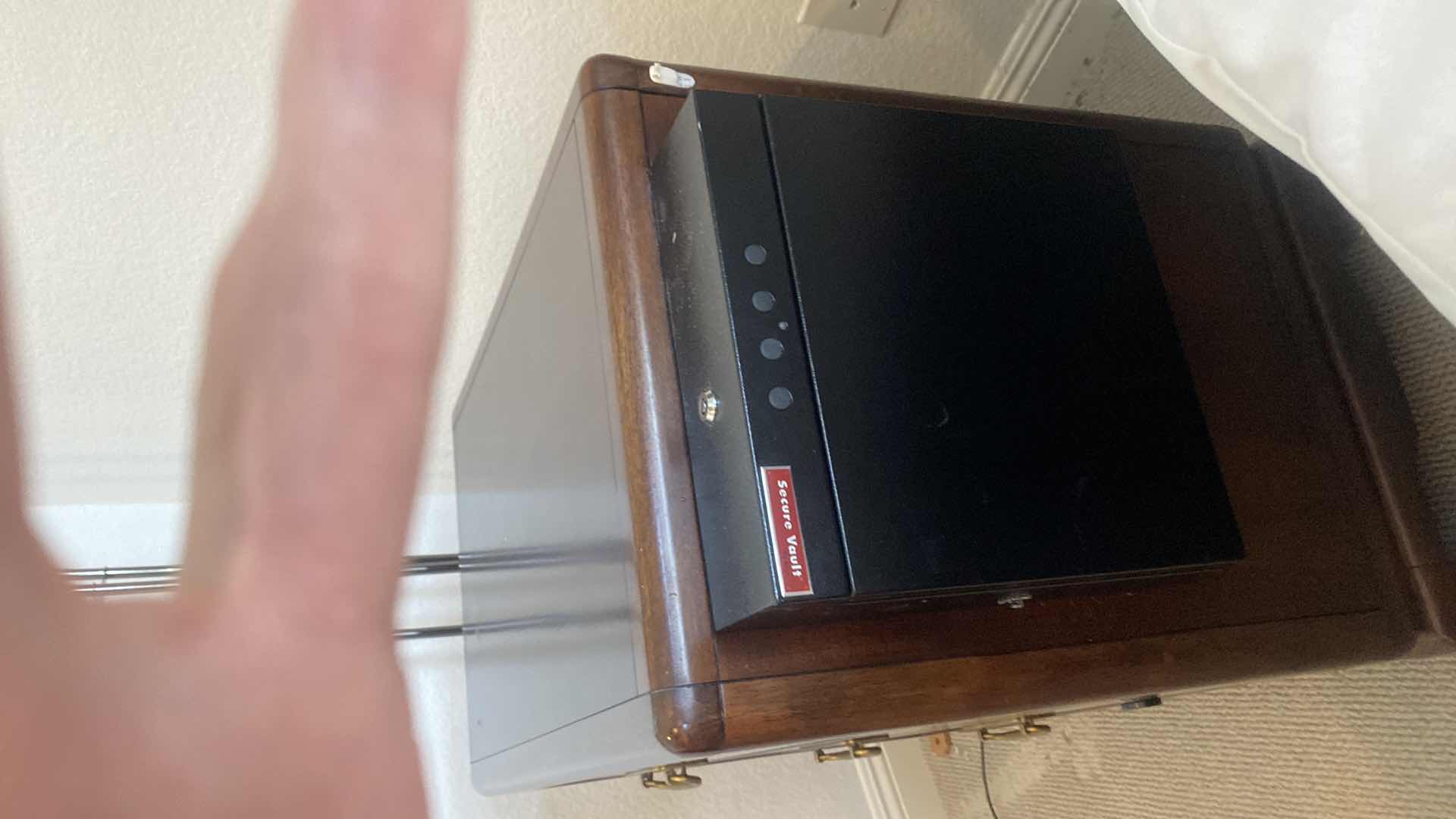 Photo 1 of BERNHARDT NIGHTSTAND 29” x 18 1/2” x 30” WITH SECURE VAULT ATTACHED. CODE IN TOP DRAWER, KEY IS MISSING