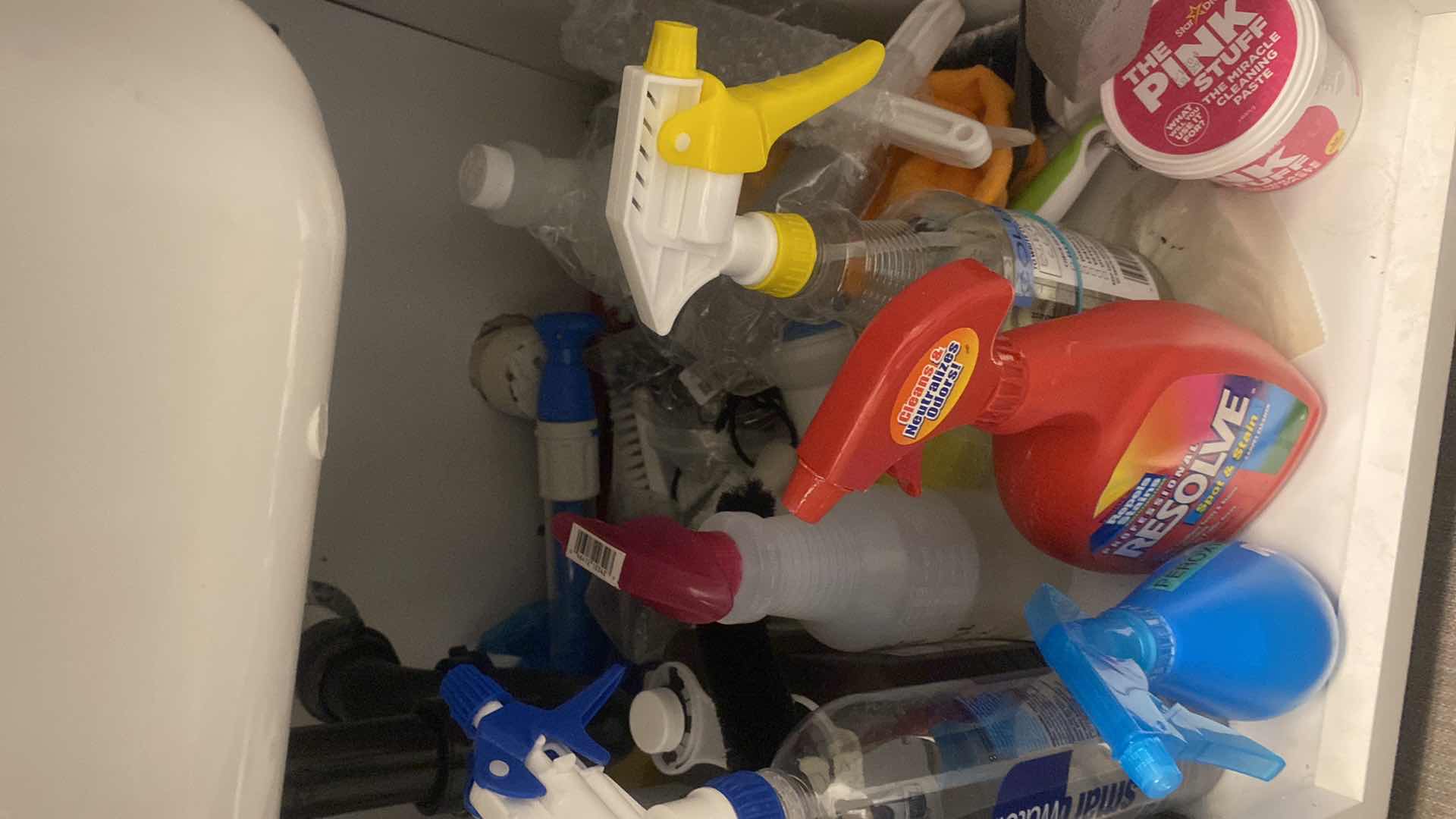 Photo 1 of CONTENTS LAUNDRY ROOM CABINET CLEANING ITEMS