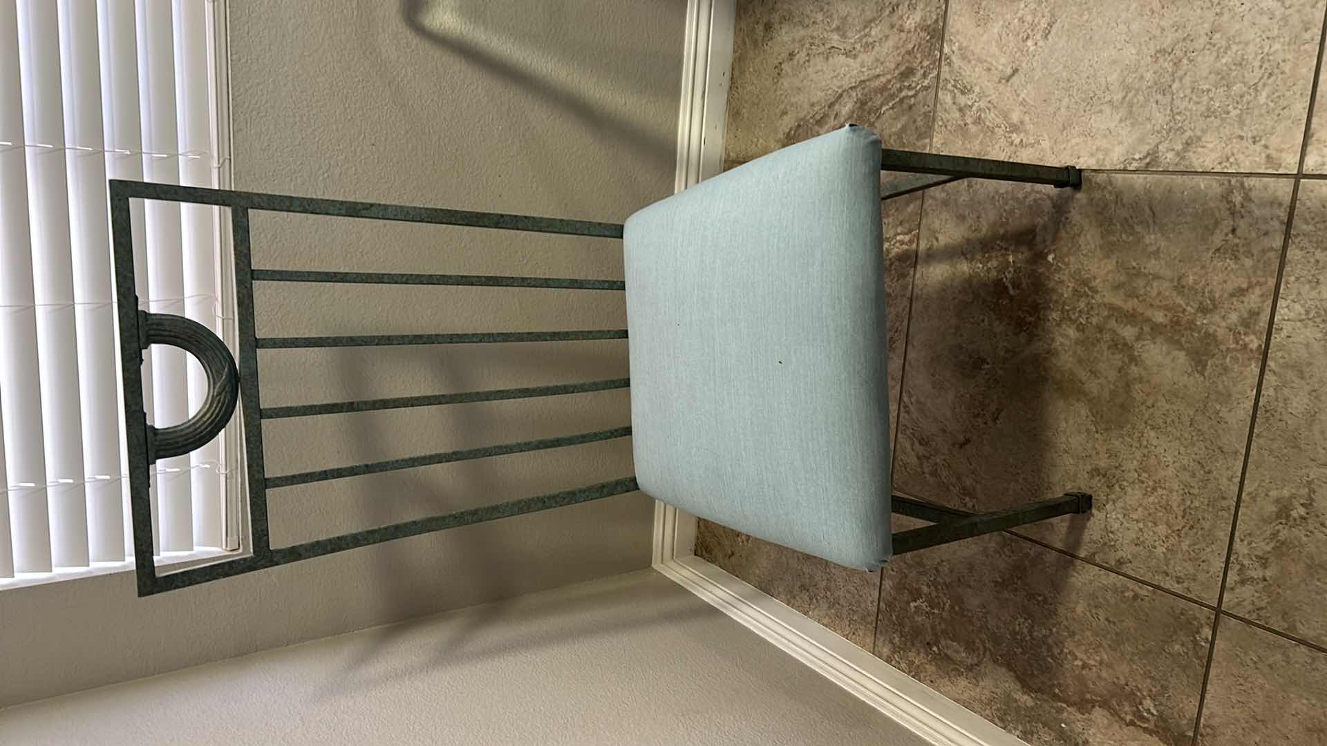 Photo 1 of METAL DINING ROOM TABLE WITH GLASS TOP AND 4 CHAIRS 42” x 6’ x H29.5”