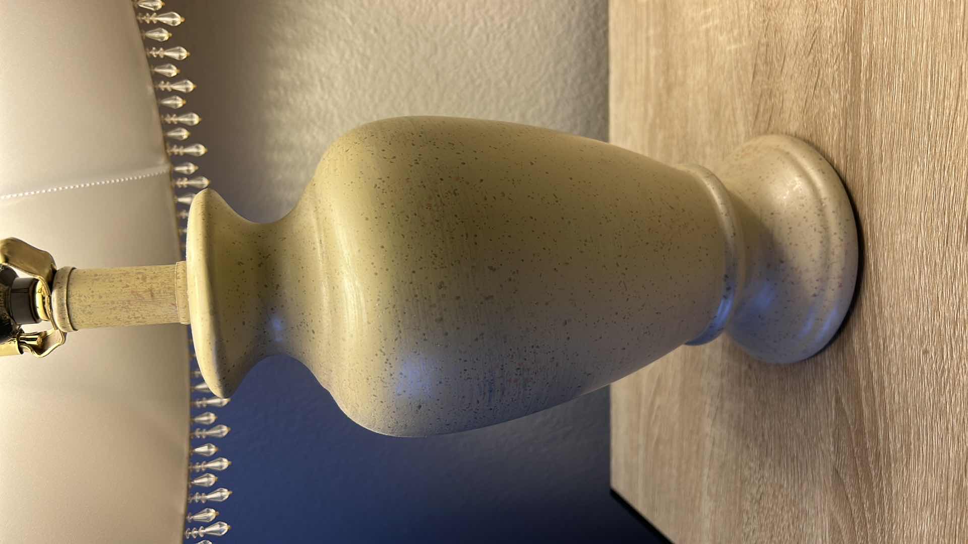 Photo 1 of 2 CREAM COLORED VASE STYLE TABLE LAMPS H24”